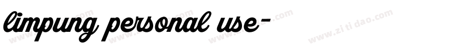 limpung personal use字体转换